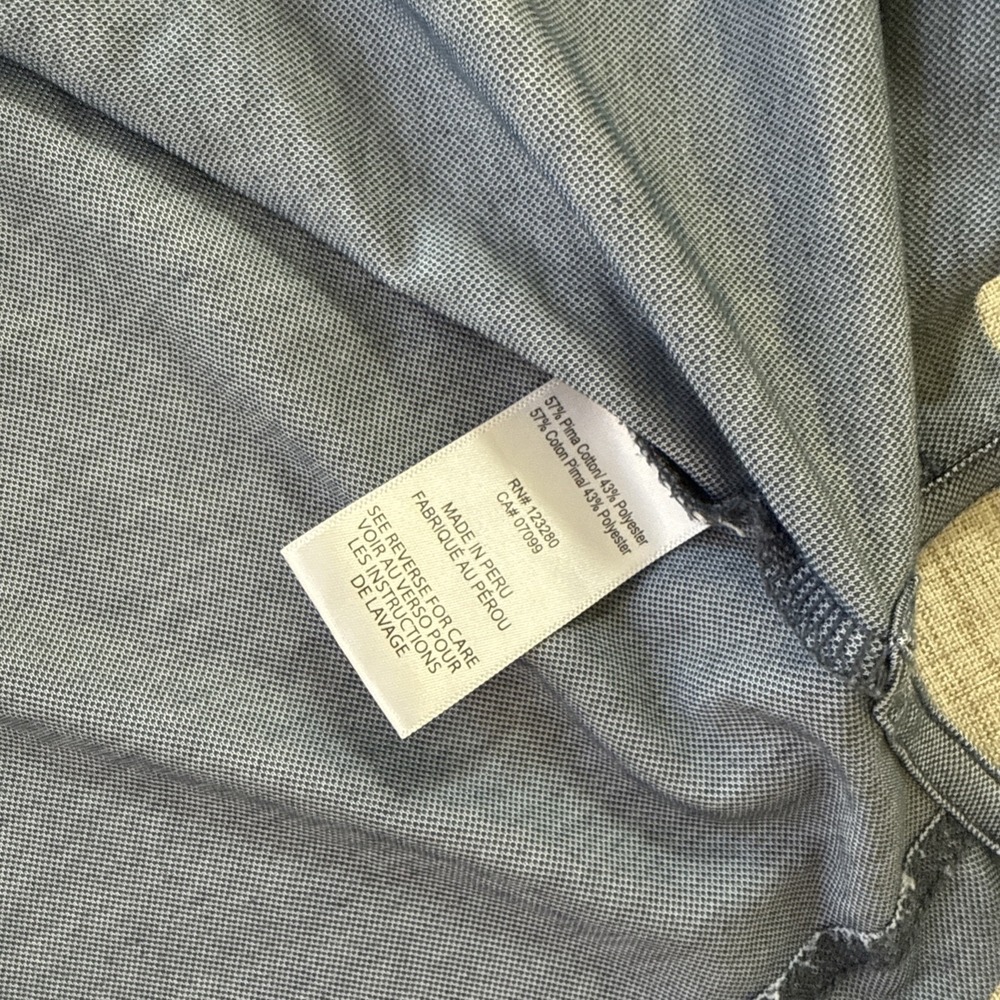 Travis Mathew Polo Shirt Mens Medium Blue Pima Cotton Blend Golf‎ Short Sleeve - Picture 4 of 8